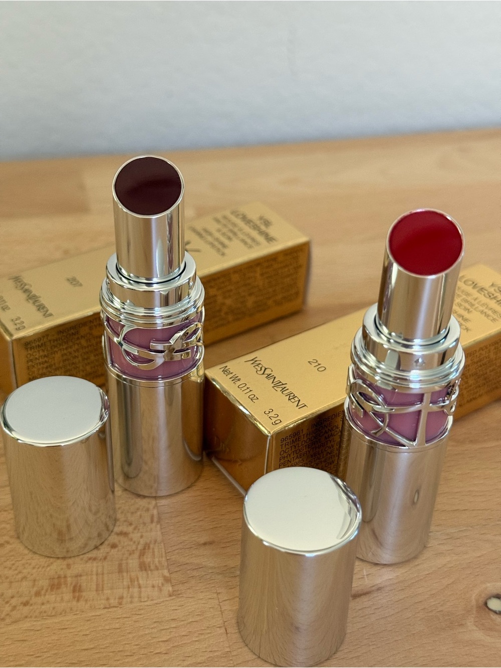 YSL Lipstick Bundle Lot of 2 Loveshine 210 + Loveshine 207